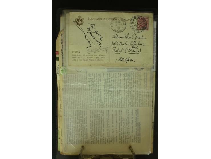 NEBENGEBIETE: 1870/1960 (ca.), Partie Briefe, Karten und Ganzsachen, dabei Auslandspostämter (u.a. R-Brief von Janina), Fiume