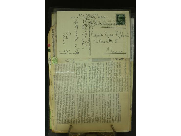 NEBENGEBIETE: 1870/1960 (ca.), Partie Briefe, Karten und Ganzsachen, dabei Auslandspostämter (u.a. R-Brief von Janina), Fiume