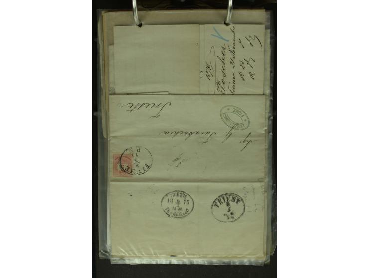 NEBENGEBIETE: 1870/1960 (ca.), Partie Briefe, Karten und Ganzsachen, dabei Auslandspostämter (u.a. R-Brief von Janina), Fiume