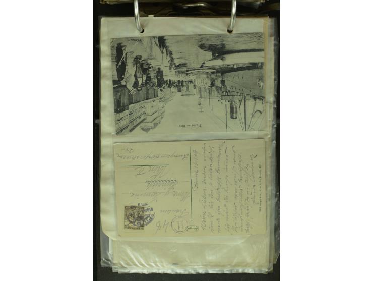NEBENGEBIETE: 1870/1960 (ca.), Partie Briefe, Karten und Ganzsachen, dabei Auslandspostämter (u.a. R-Brief von Janina), Fiume