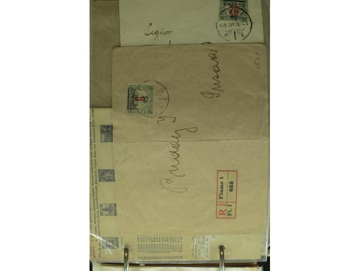 NEBENGEBIETE: 1870/1960 (ca.), Partie Briefe, Karten und Ganzsachen, dabei Auslandspostämter (u.a. R-Brief von Janina), Fiume