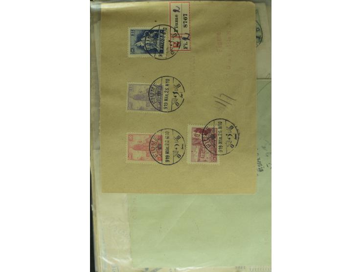 NEBENGEBIETE: 1870/1960 (ca.), Partie Briefe, Karten und Ganzsachen, dabei Auslandspostämter (u.a. R-Brief von Janina), Fiume