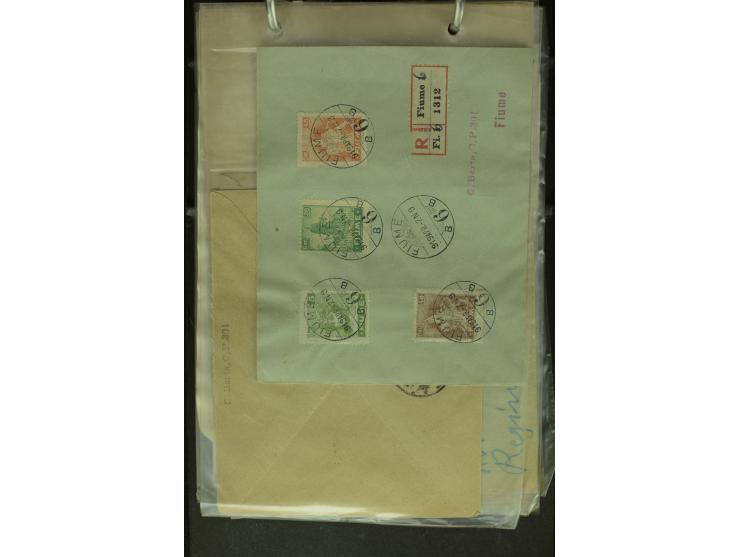 NEBENGEBIETE: 1870/1960 (ca.), Partie Briefe, Karten und Ganzsachen, dabei Auslandspostämter (u.a. R-Brief von Janina), Fiume