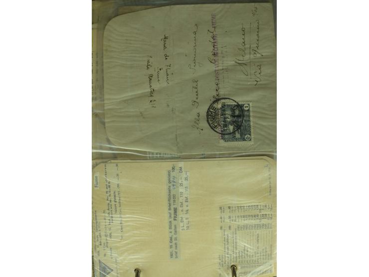 NEBENGEBIETE: 1870/1960 (ca.), Partie Briefe, Karten und Ganzsachen, dabei Auslandspostämter (u.a. R-Brief von Janina), Fiume