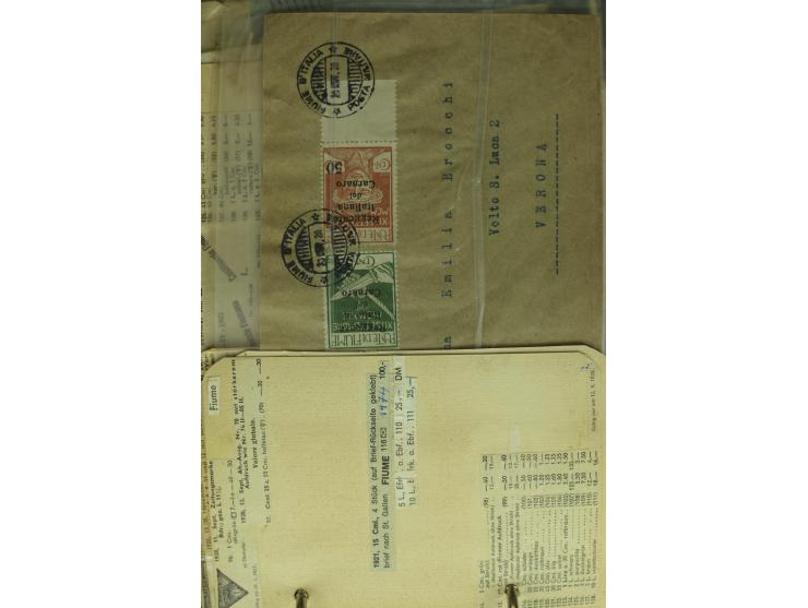 NEBENGEBIETE: 1870/1960 (ca.), Partie Briefe, Karten und Ganzsachen, dabei Auslandspostämter (u.a. R-Brief von Janina), Fiume