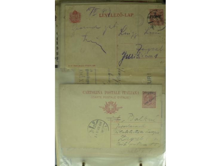 NEBENGEBIETE: 1870/1960 (ca.), Partie Briefe, Karten und Ganzsachen, dabei Auslandspostämter (u.a. R-Brief von Janina), Fiume