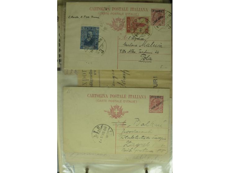 NEBENGEBIETE: 1870/1960 (ca.), Partie Briefe, Karten und Ganzsachen, dabei Auslandspostämter (u.a. R-Brief von Janina), Fiume