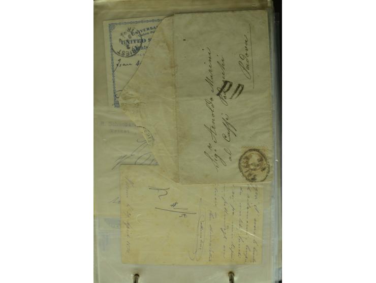NEBENGEBIETE: 1870/1960 (ca.), Partie Briefe, Karten und Ganzsachen, dabei Auslandspostämter (u.a. R-Brief von Janina), Fiume