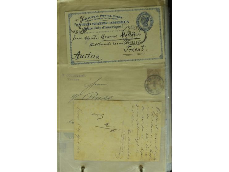 NEBENGEBIETE: 1870/1960 (ca.), Partie Briefe, Karten und Ganzsachen, dabei Auslandspostämter (u.a. R-Brief von Janina), Fiume
