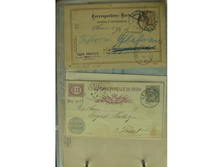 NEBENGEBIETE: 1870/1960 (ca.), Partie Briefe, Karten und Ganzsachen, dabei Auslandspostämter (u.a. R-Brief von Janina), Fiume