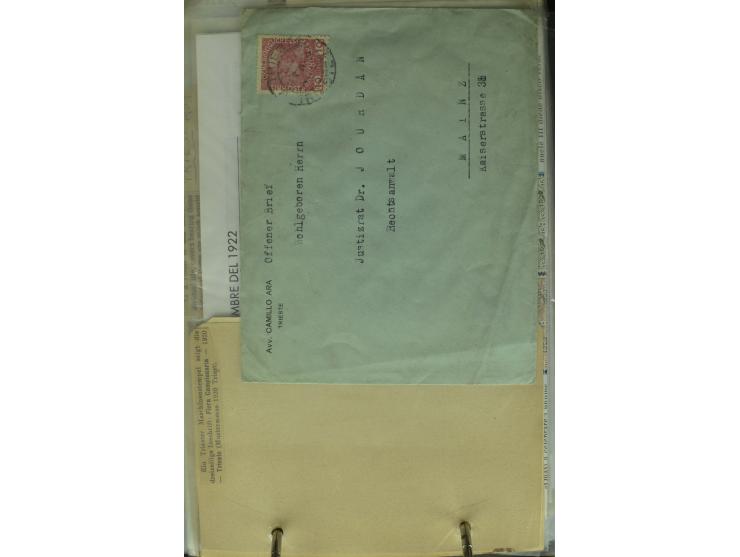 NEBENGEBIETE: 1870/1960 (ca.), Partie Briefe, Karten und Ganzsachen, dabei Auslandspostämter (u.a. R-Brief von Janina), Fiume