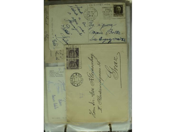NEBENGEBIETE: 1870/1960 (ca.), Partie Briefe, Karten und Ganzsachen, dabei Auslandspostämter (u.a. R-Brief von Janina), Fiume