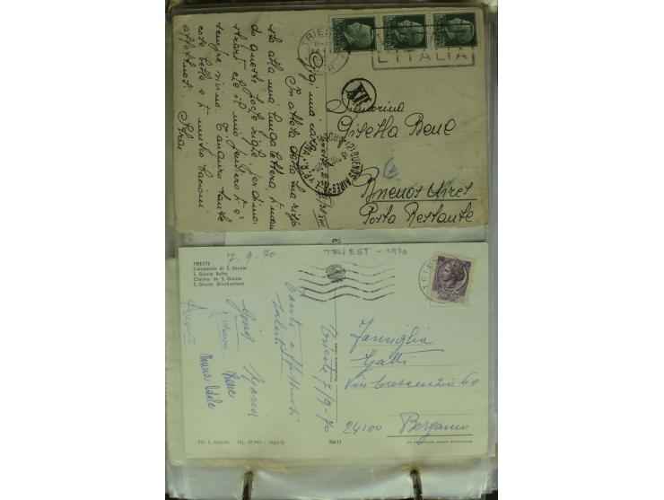 NEBENGEBIETE: 1870/1960 (ca.), Partie Briefe, Karten und Ganzsachen, dabei Auslandspostämter (u.a. R-Brief von Janina), Fiume