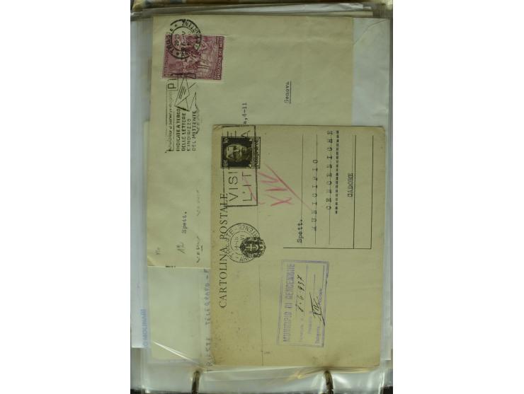 NEBENGEBIETE: 1870/1960 (ca.), Partie Briefe, Karten und Ganzsachen, dabei Auslandspostämter (u.a. R-Brief von Janina), Fiume