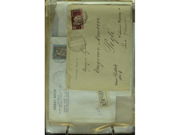 NEBENGEBIETE: 1870/1960 (ca.), Partie Briefe, Karten und Ganzsachen, dabei Auslandspostämter (u.a. R-Brief von Janina), Fiume