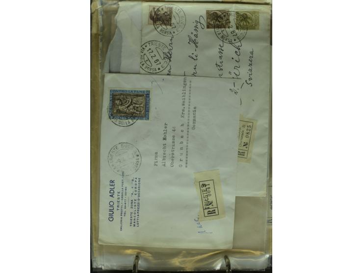 NEBENGEBIETE: 1870/1960 (ca.), Partie Briefe, Karten und Ganzsachen, dabei Auslandspostämter (u.a. R-Brief von Janina), Fiume