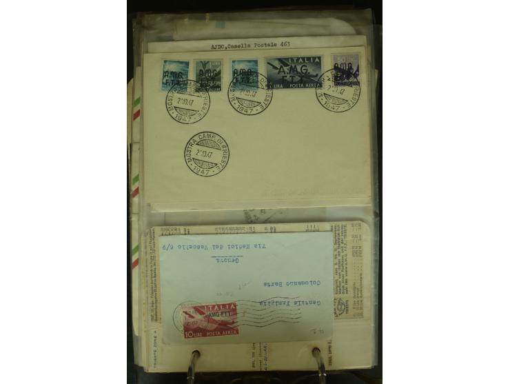 NEBENGEBIETE: 1870/1960 (ca.), Partie Briefe, Karten und Ganzsachen, dabei Auslandspostämter (u.a. R-Brief von Janina), Fiume