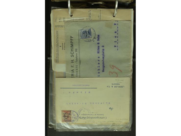 NEBENGEBIETE: 1870/1960 (ca.), Partie Briefe, Karten und Ganzsachen, dabei Auslandspostämter (u.a. R-Brief von Janina), Fiume