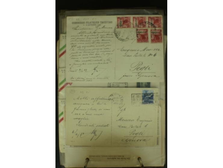 NEBENGEBIETE: 1870/1960 (ca.), Partie Briefe, Karten und Ganzsachen, dabei Auslandspostämter (u.a. R-Brief von Janina), Fiume