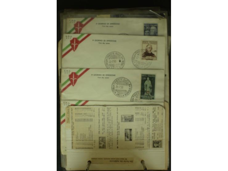 NEBENGEBIETE: 1870/1960 (ca.), Partie Briefe, Karten und Ganzsachen, dabei Auslandspostämter (u.a. R-Brief von Janina), Fiume