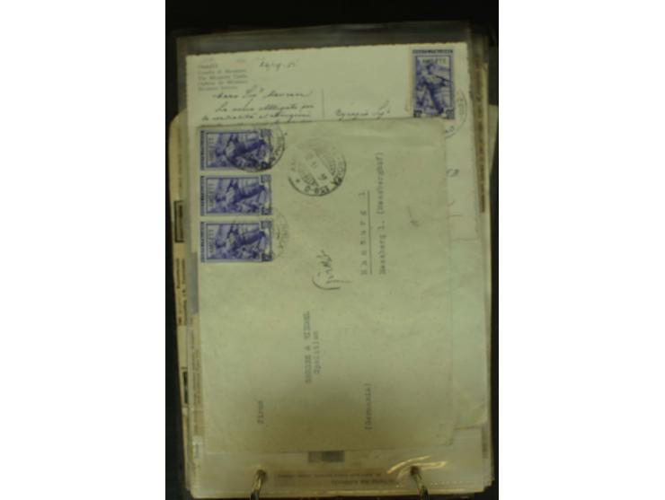 NEBENGEBIETE: 1870/1960 (ca.), Partie Briefe, Karten und Ganzsachen, dabei Auslandspostämter (u.a. R-Brief von Janina), Fiume