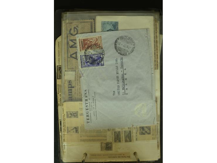 NEBENGEBIETE: 1870/1960 (ca.), Partie Briefe, Karten und Ganzsachen, dabei Auslandspostämter (u.a. R-Brief von Janina), Fiume