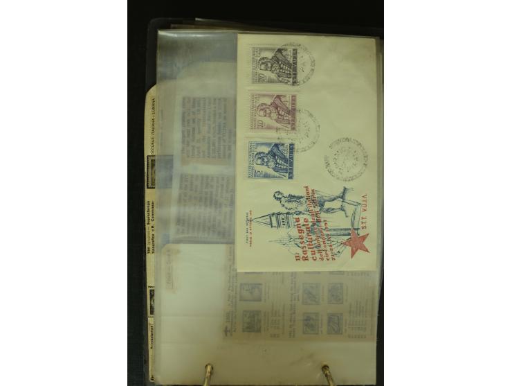 NEBENGEBIETE: 1870/1960 (ca.), Partie Briefe, Karten und Ganzsachen, dabei Auslandspostämter (u.a. R-Brief von Janina), Fiume