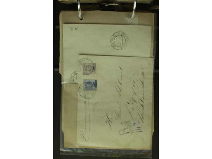 NEBENGEBIETE: 1870/1960 (ca.), Partie Briefe, Karten und Ganzsachen, dabei Auslandspostämter (u.a. R-Brief von Janina), Fiume