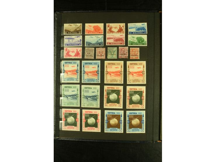 1893/1942, vorwiegend ungebrauchte Sammlung dabei ein guter Teil Eritrea mit u.a. 5 L. Manzoni ungebraucht sowie Verrechnungs