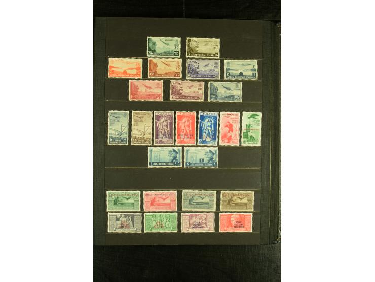 1893/1942, vorwiegend ungebrauchte Sammlung dabei ein guter Teil Eritrea mit u.a. 5 L. Manzoni ungebraucht sowie Verrechnungs