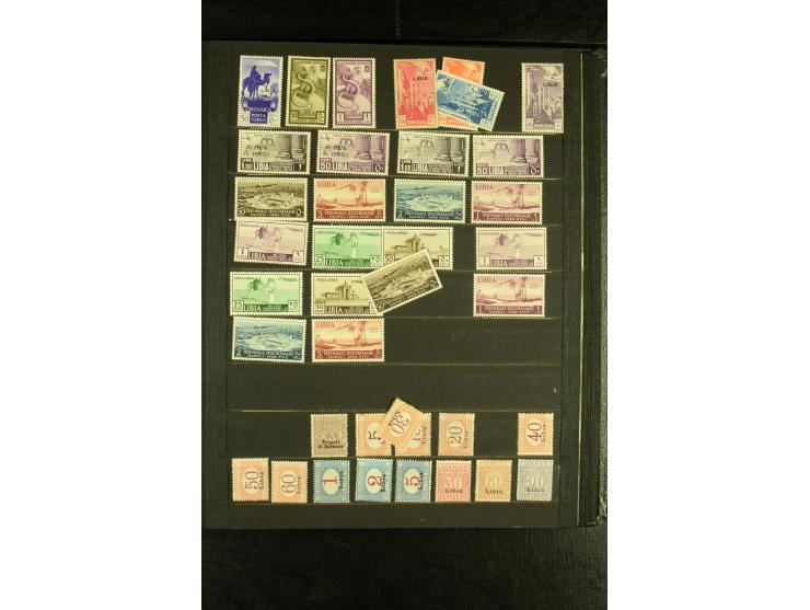 1893/1942, vorwiegend ungebrauchte Sammlung dabei ein guter Teil Eritrea mit u.a. 5 L. Manzoni ungebraucht sowie Verrechnungs