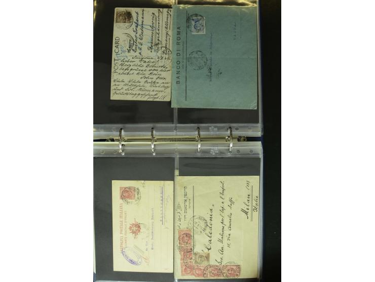 1875/1960 (ca.), Partie Briefe, Karten und Ganzsachen, dabei Luftpost, Reco, Express etc.
