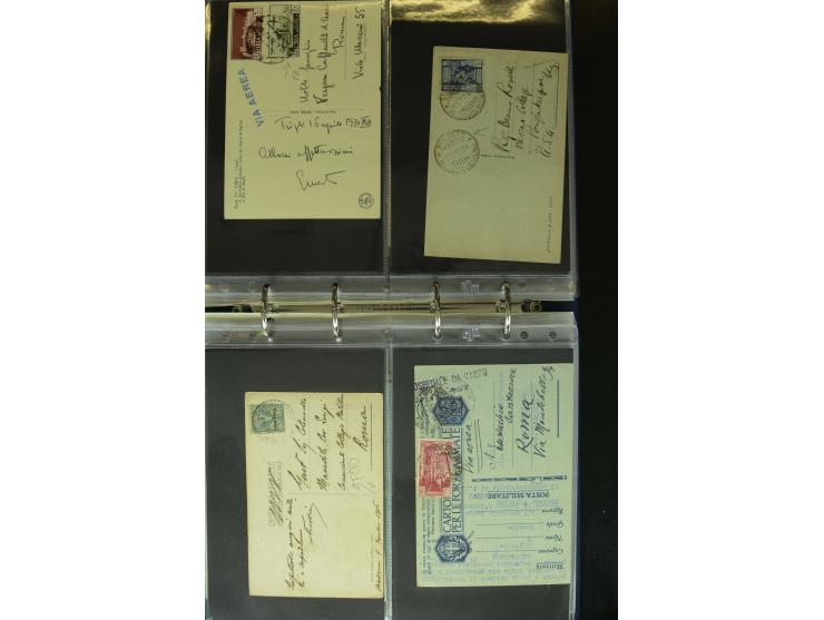 1875/1960 (ca.), Partie Briefe, Karten und Ganzsachen, dabei Luftpost, Reco, Express etc.