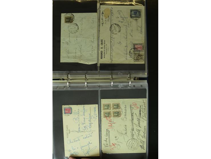1875/1960 (ca.), Partie Briefe, Karten und Ganzsachen, dabei Luftpost, Reco, Express etc.