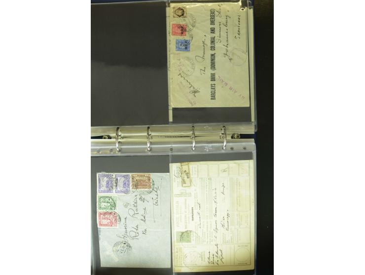 1875/1960 (ca.), Partie Briefe, Karten und Ganzsachen, dabei Luftpost, Reco, Express etc.