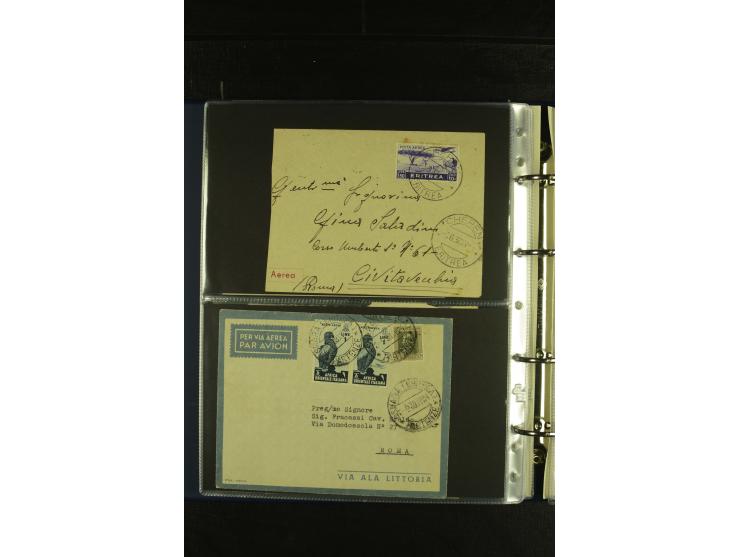 1875/1960 (ca.), Partie Briefe, Karten und Ganzsachen, dabei Luftpost, Reco, Express etc.