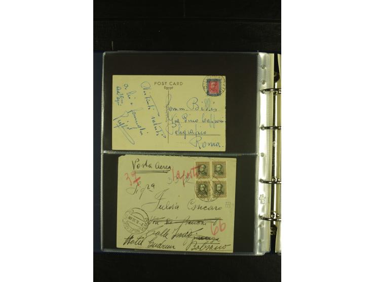 1875/1960 (ca.), Partie Briefe, Karten und Ganzsachen, dabei Luftpost, Reco, Express etc.