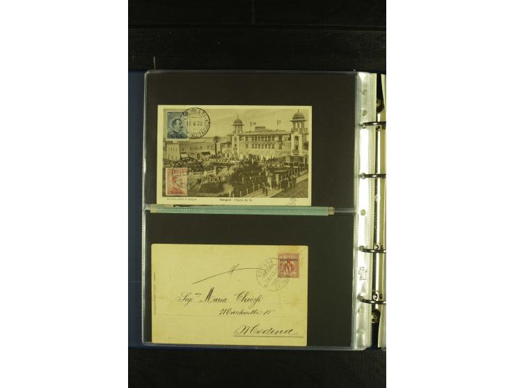 1875/1960 (ca.), Partie Briefe, Karten und Ganzsachen, dabei Luftpost, Reco, Express etc.