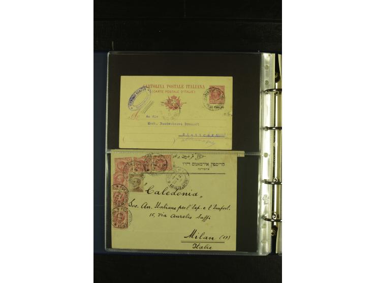 1875/1960 (ca.), Partie Briefe, Karten und Ganzsachen, dabei Luftpost, Reco, Express etc.