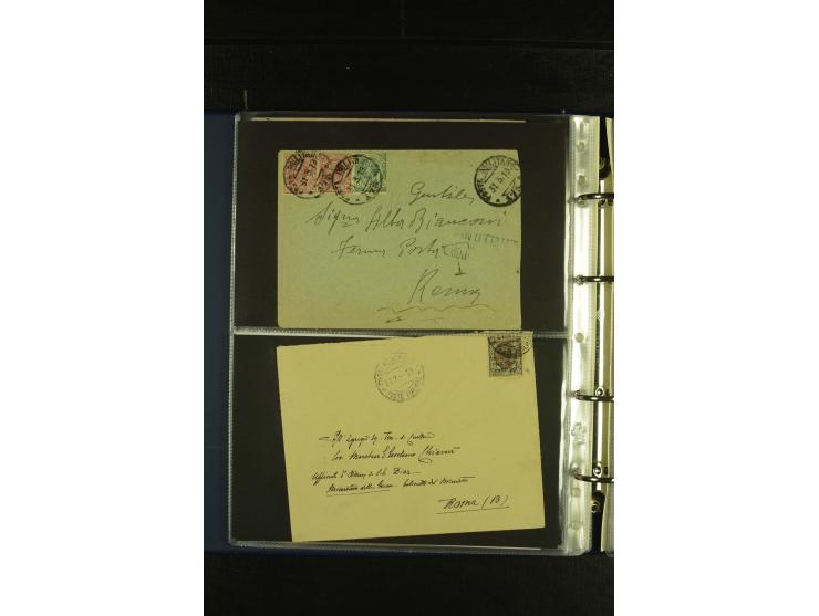 1875/1960 (ca.), Partie Briefe, Karten und Ganzsachen, dabei Luftpost, Reco, Express etc.