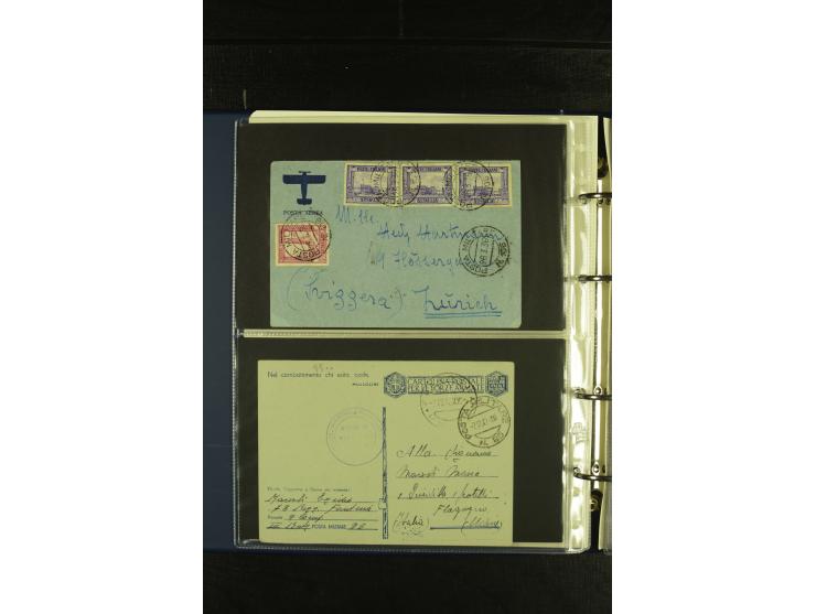 1875/1960 (ca.), Partie Briefe, Karten und Ganzsachen, dabei Luftpost, Reco, Express etc.