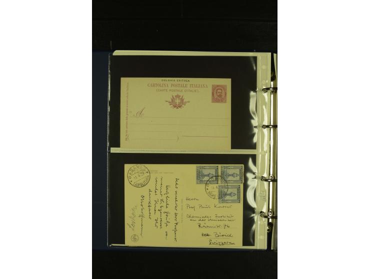 1875/1960 (ca.), Partie Briefe, Karten und Ganzsachen, dabei Luftpost, Reco, Express etc.