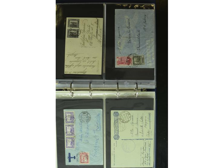 1875/1960 (ca.), Partie Briefe, Karten und Ganzsachen, dabei Luftpost, Reco, Express etc.