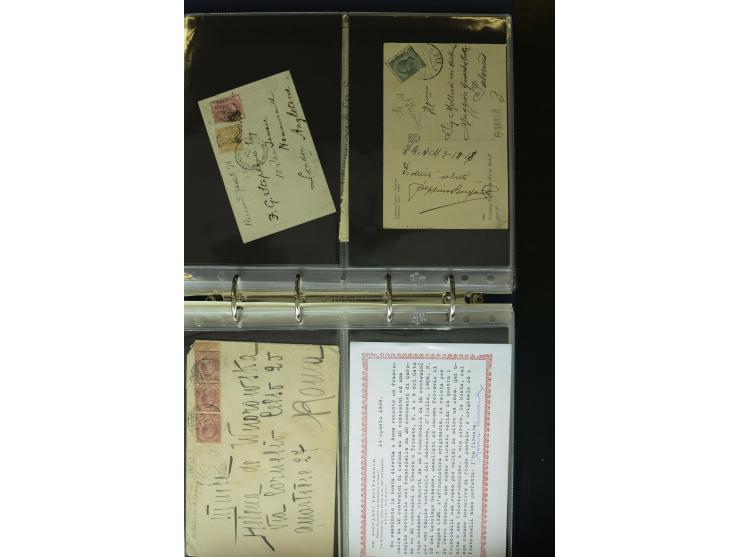 1875/1960 (ca.), Partie Briefe, Karten und Ganzsachen, dabei Luftpost, Reco, Express etc.