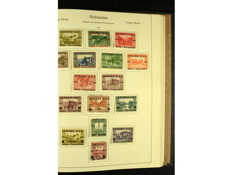 1918/41, ungebrauchte und gestempelte Sammlung mit guten Sätzen, dazu etwas Kroatien