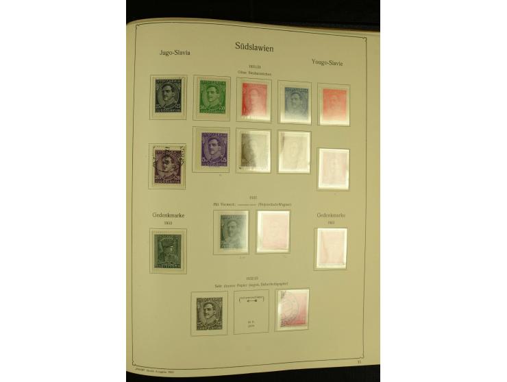 1918/41, ungebrauchte und gestempelte Sammlung mit guten Sätzen, dazu etwas Kroatien