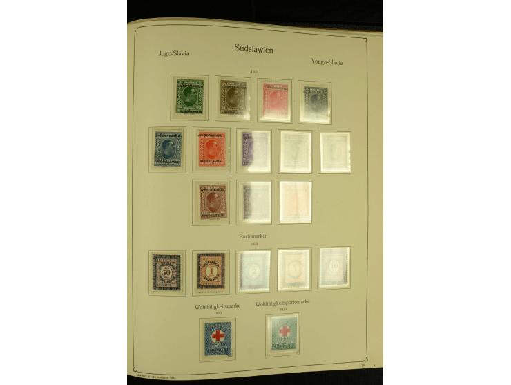 1918/41, ungebrauchte und gestempelte Sammlung mit guten Sätzen, dazu etwas Kroatien