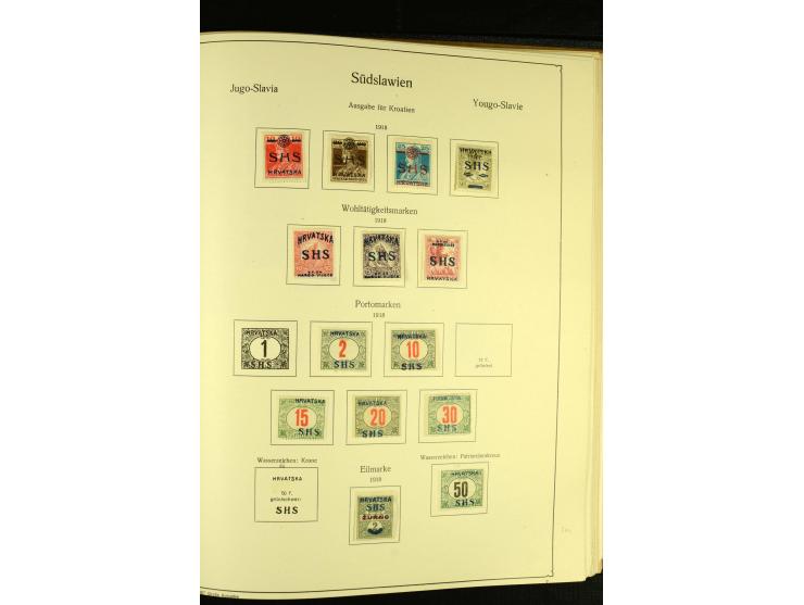 1918/41, ungebrauchte und gestempelte Sammlung mit guten Sätzen, dazu etwas Kroatien