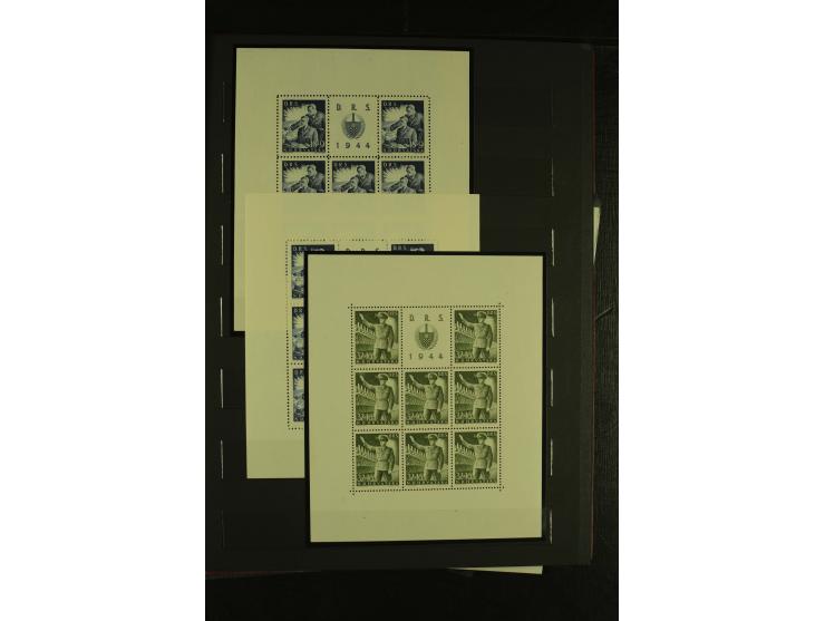1941/1945, postfrische Sammlung mit einigen besseren und kpl. Ausgaben, dabei u.a. Mi.-Nr. 1-8 (2), 24-38 (signiert), Kehrdru