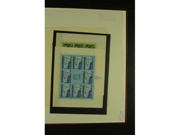 1941/1945, postfrische Sammlung mit einigen besseren und kpl. Ausgaben, dabei u.a. Mi.-Nr. 1-8 (2), 24-38 (signiert), Kehrdru